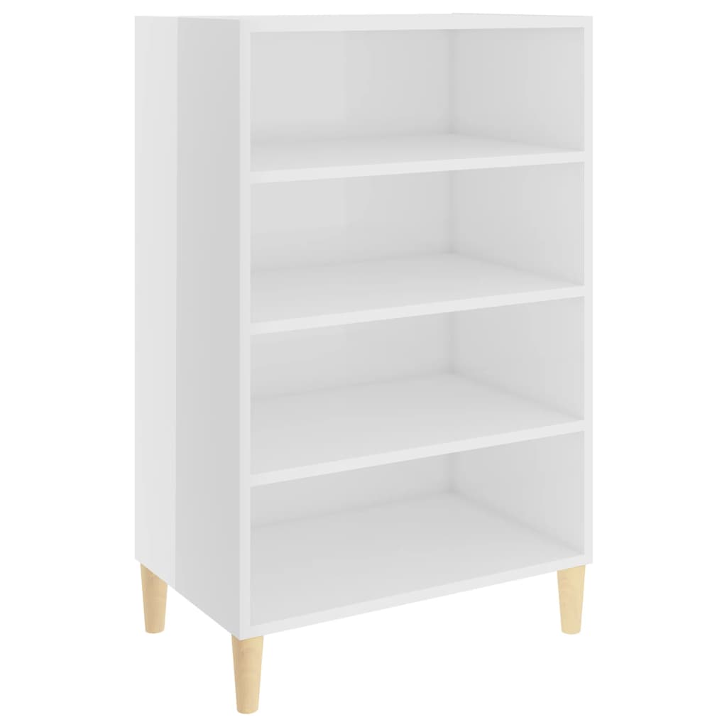 Sideboard Hochglanz-Weiß 57x35x90 cm Holzwerkstoff