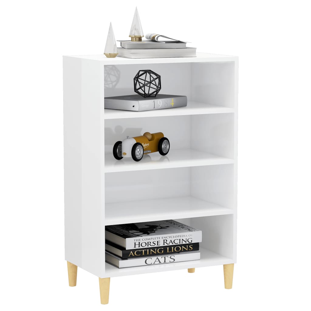 Sideboard Hochglanz-Weiß 57x35x90 cm Holzwerkstoff
