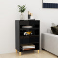 Sideboard Hochglanz-Schwarz 57x35x90 cm Holzwerkstoff