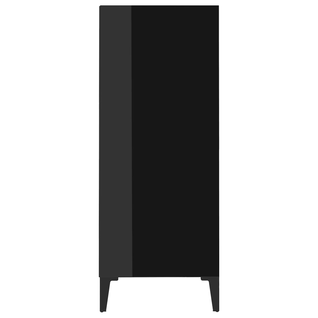 Sideboard Hochglanz-Schwarz 57x35x90 cm Holzwerkstoff