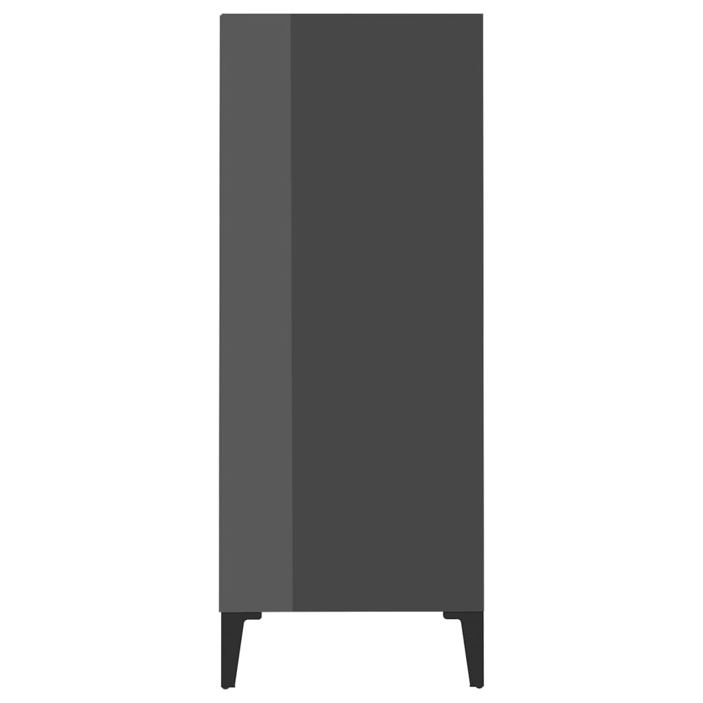 Sideboard Hochglanz-Grau 57x35x90 cm Holzwerkstoff
