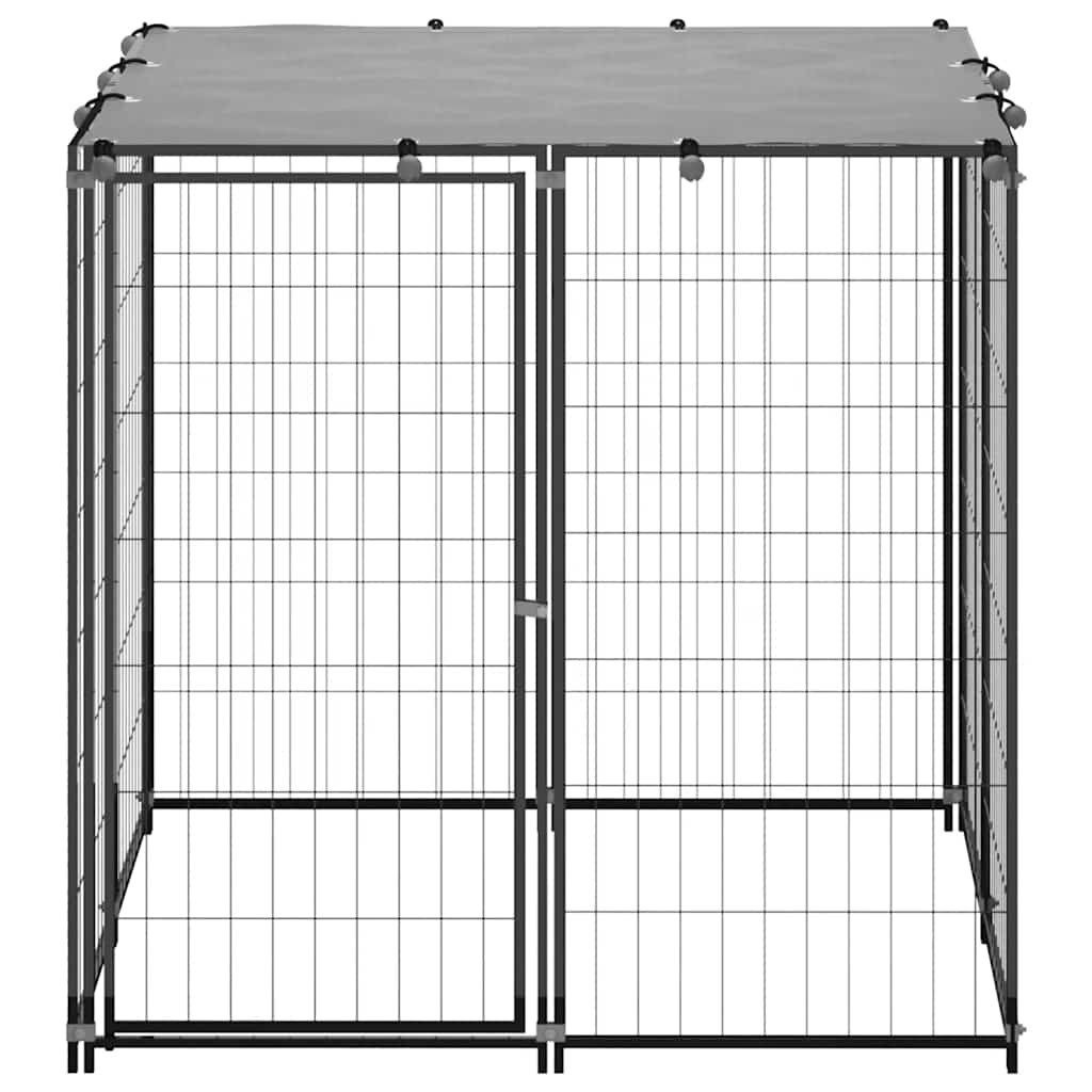 Hundezwinger 110x110x110 cm Stahl Schwarz