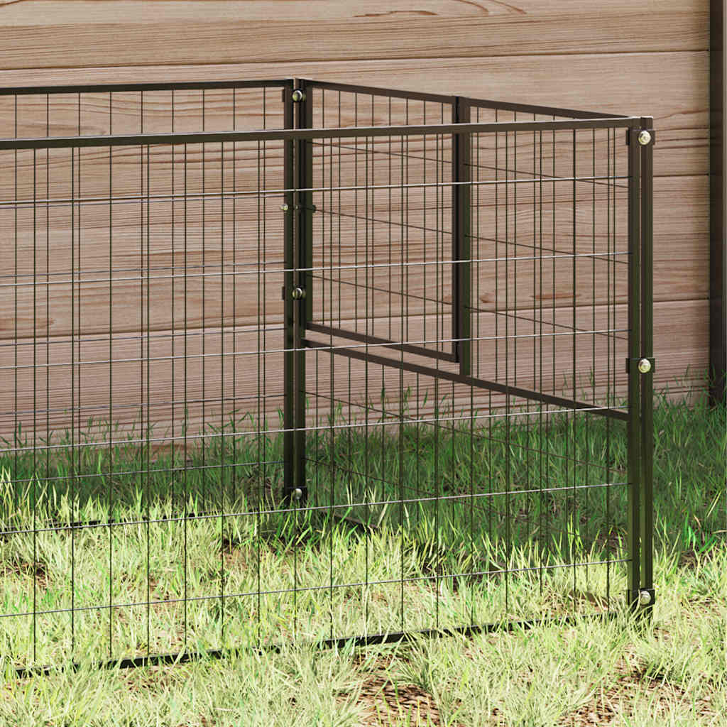 Hundezwinger Schwarz 200x100x70 cm Stahl