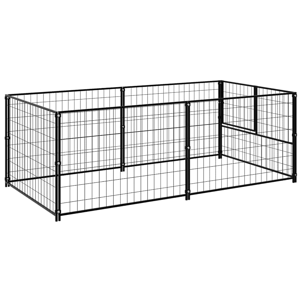 Hundezwinger Schwarz 200x100x70 cm Stahl