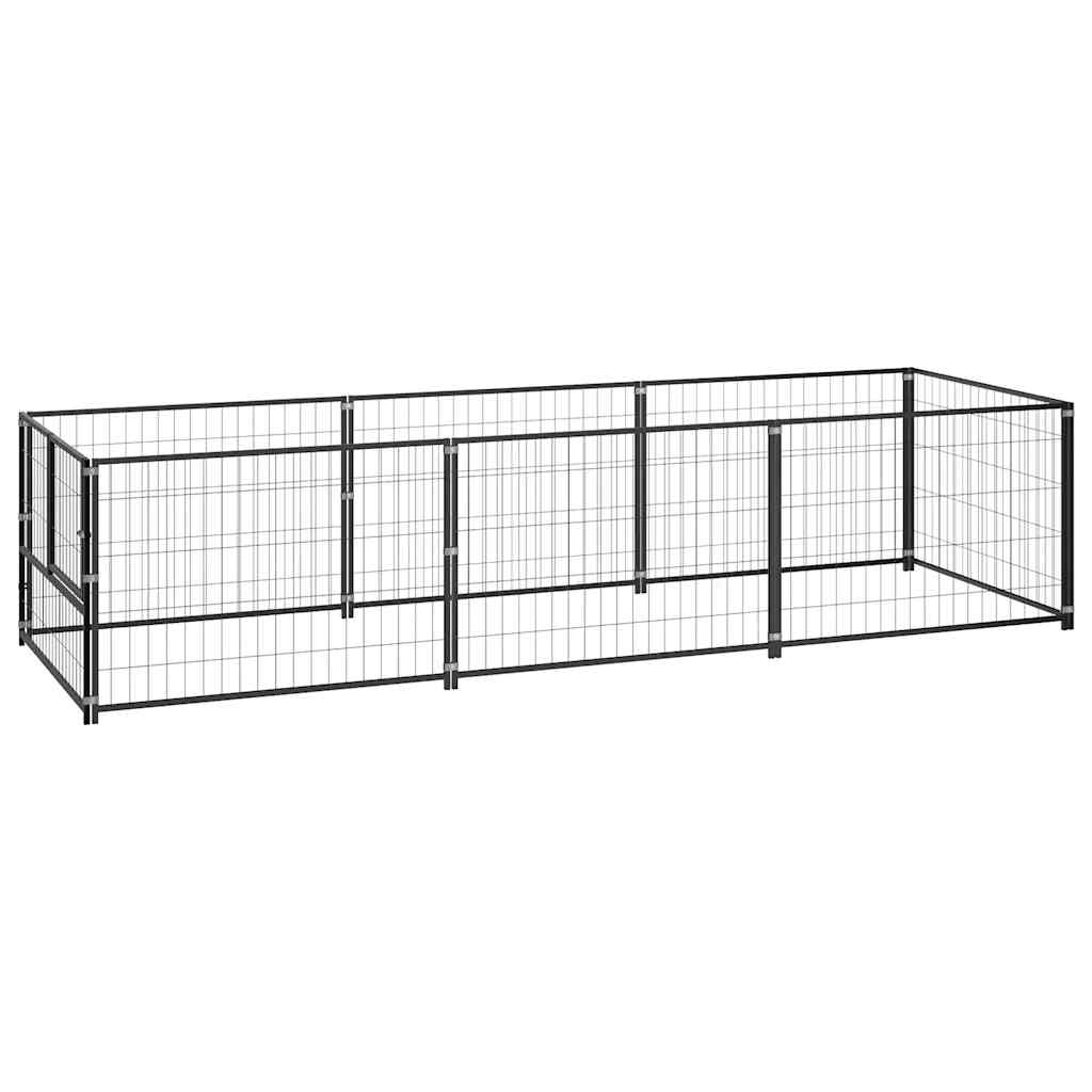 Tierkäfig ohne Tür Schwarz 300 x 100 x 70 cm Stahl