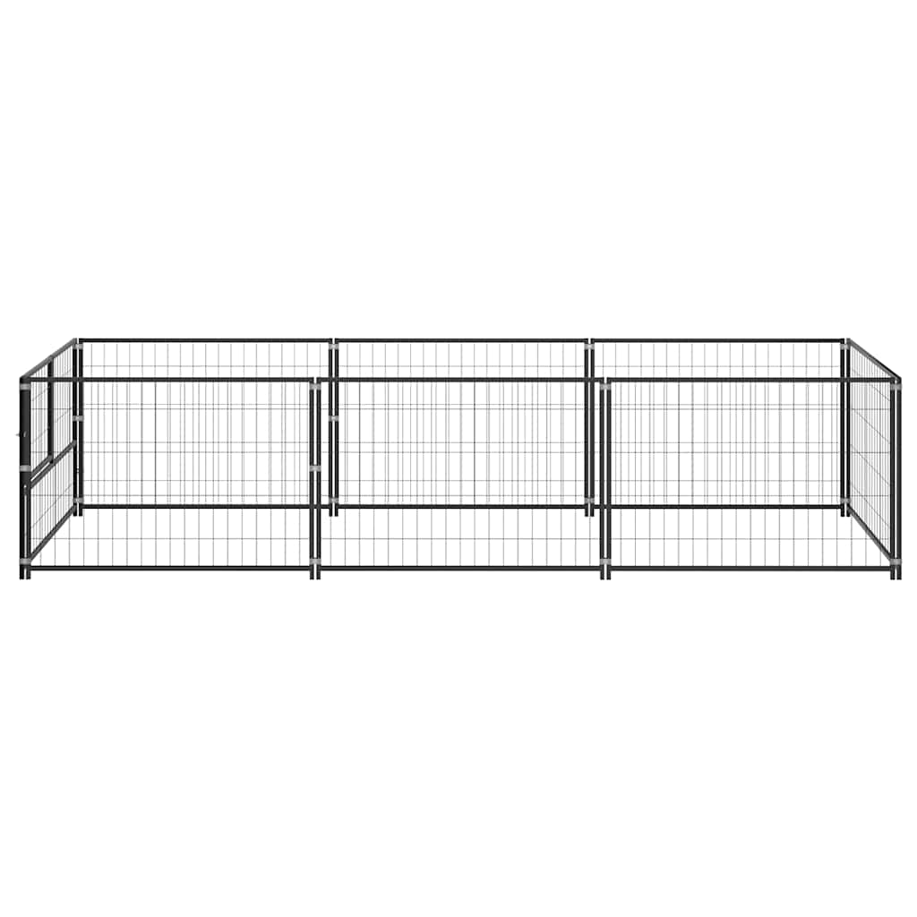Tierkäfig ohne Tür Schwarz 300 x 100 x 70 cm Stahl