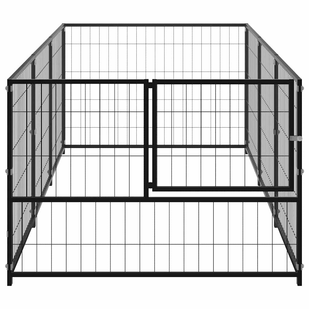 Tierkäfig ohne Tür Schwarz 300 x 100 x 70 cm Stahl