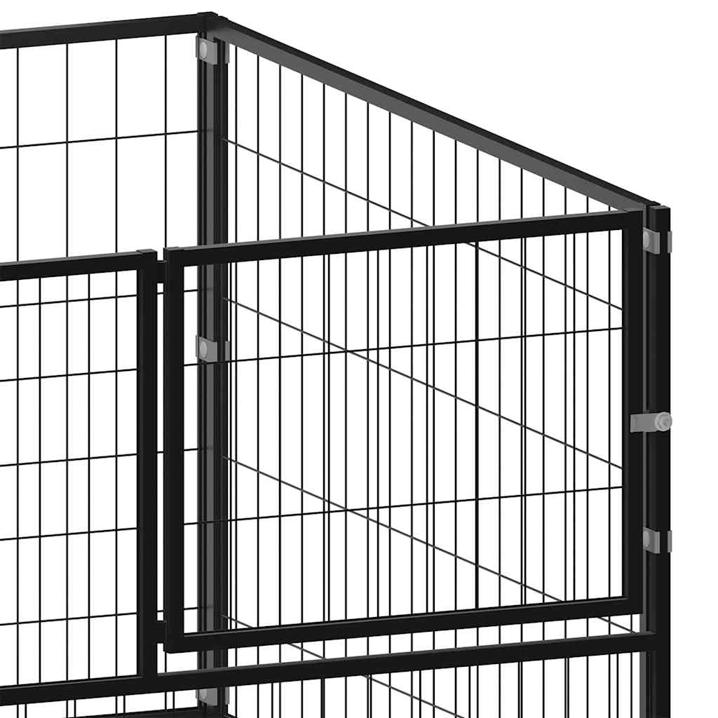 Tierkäfig ohne Tür Schwarz 300 x 100 x 70 cm Stahl