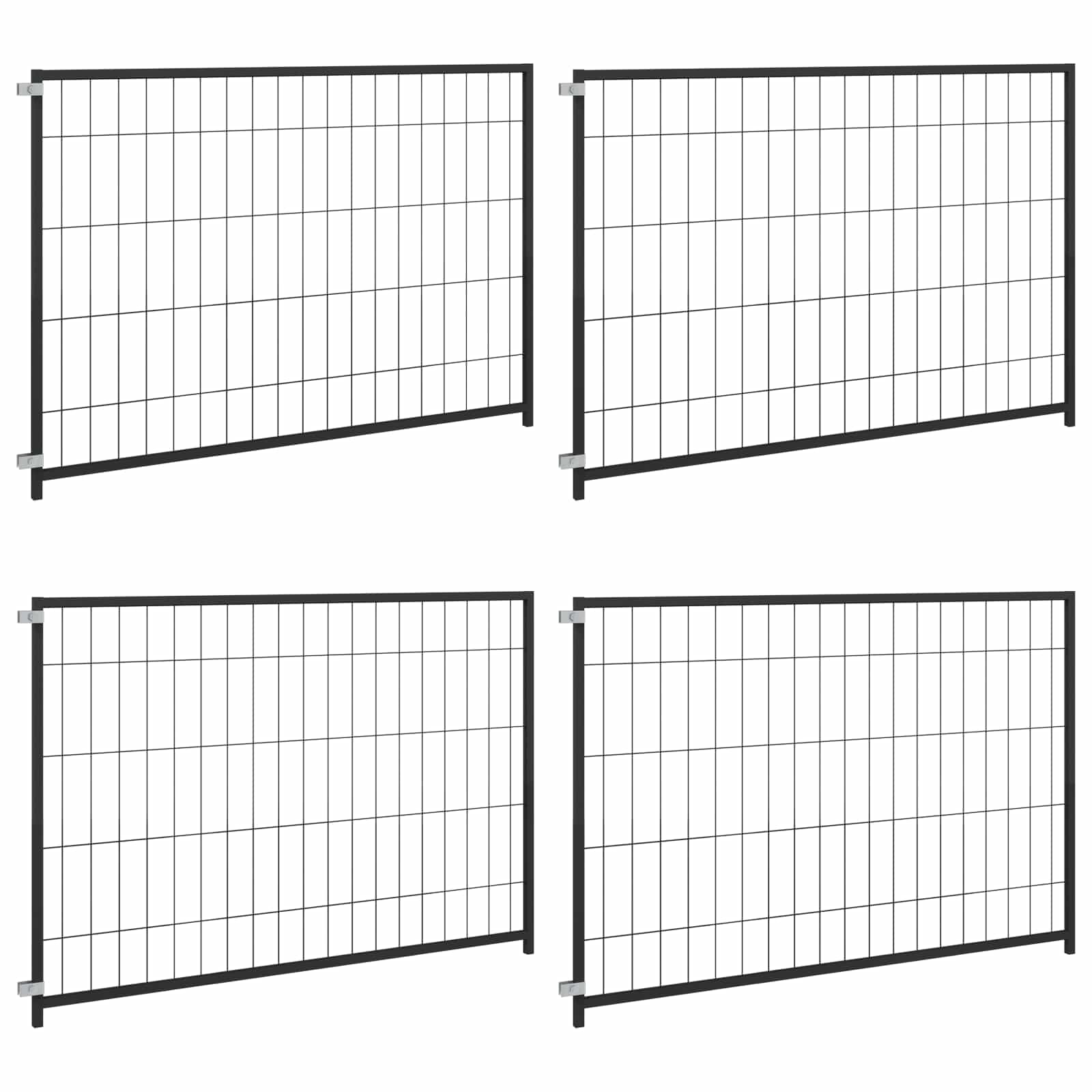 Tierkäfig ohne Tür Schwarz 300 x 100 x 70 cm Stahl