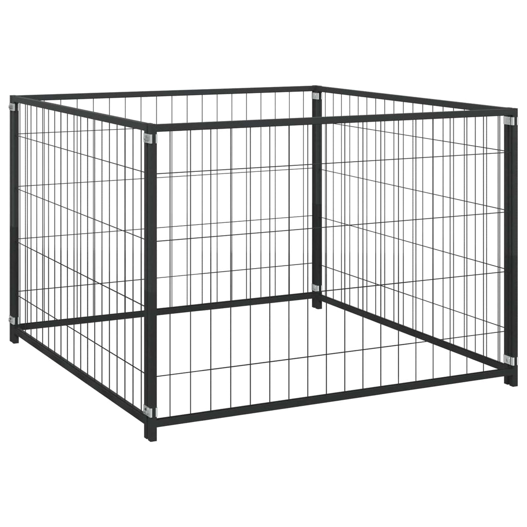 Tierkäfig ohne Tür Schwarz 300 x 100 x 70 cm Stahl