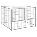 Hundezwinger Silbern 100x100x70 cm Stahl