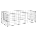 Hundezwinger Silbern 200x100x70 cm Stahl