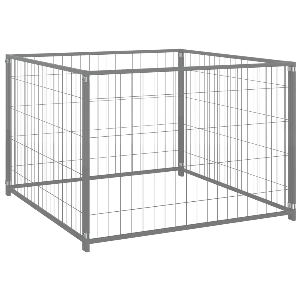 Tierkäfig ohne Tür Silber 300 x 100 x 70 cm Stahl