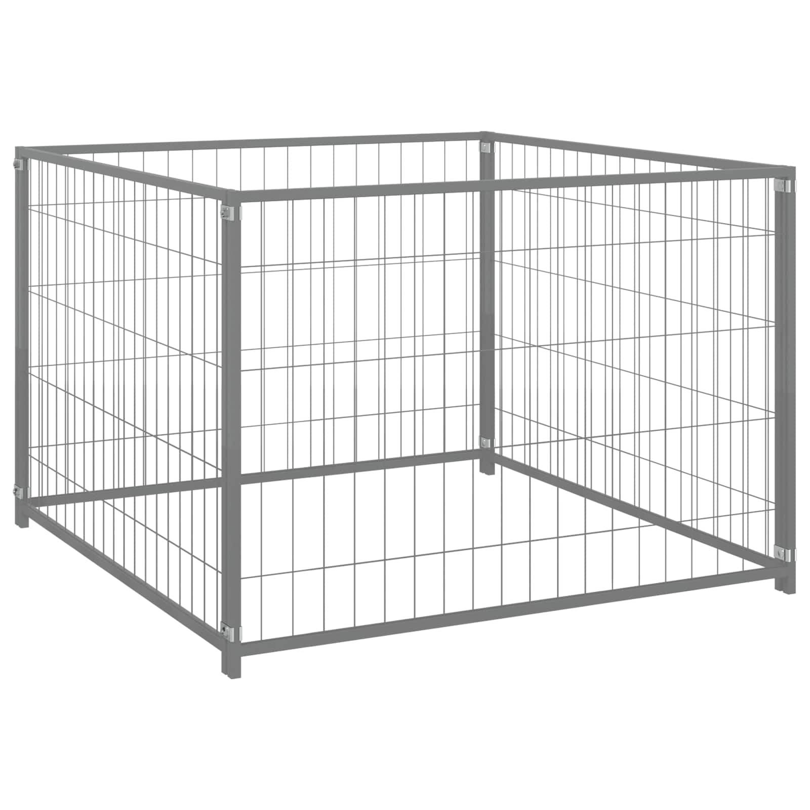 Tierkäfig ohne Tür Silber 300 x 100 x 70 cm Stahl