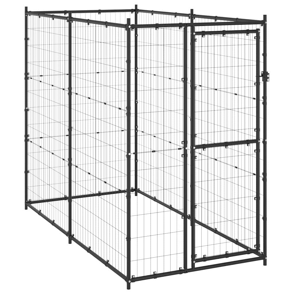Outdoor-Hundezwinger Stahl 110x220x180 cm