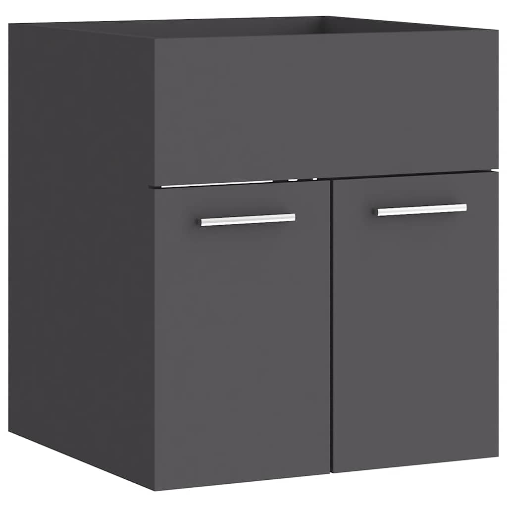 Badmöbel-Set Grau Holzwerkstoff