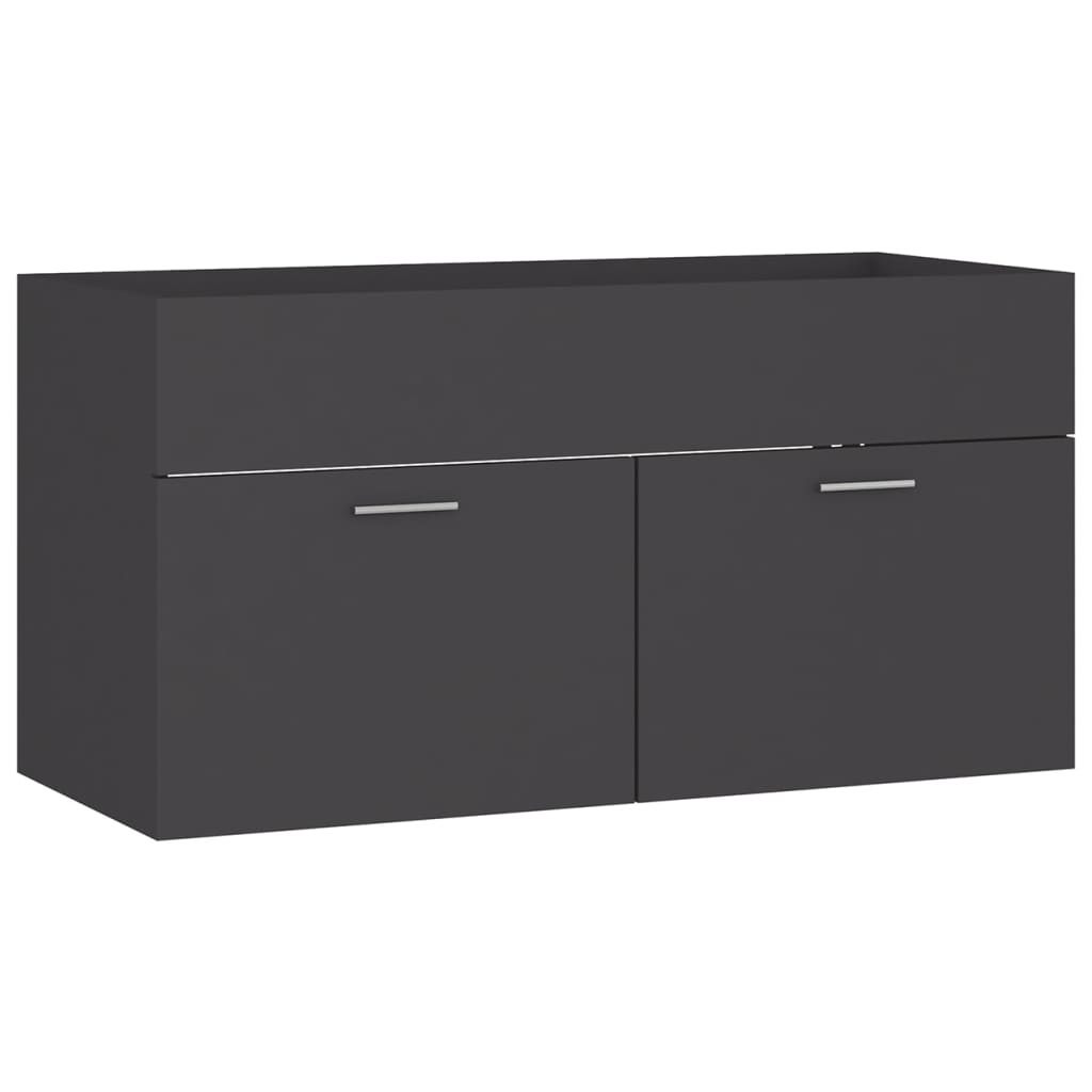 Badmöbel-Set Grau Holzwerkstoff