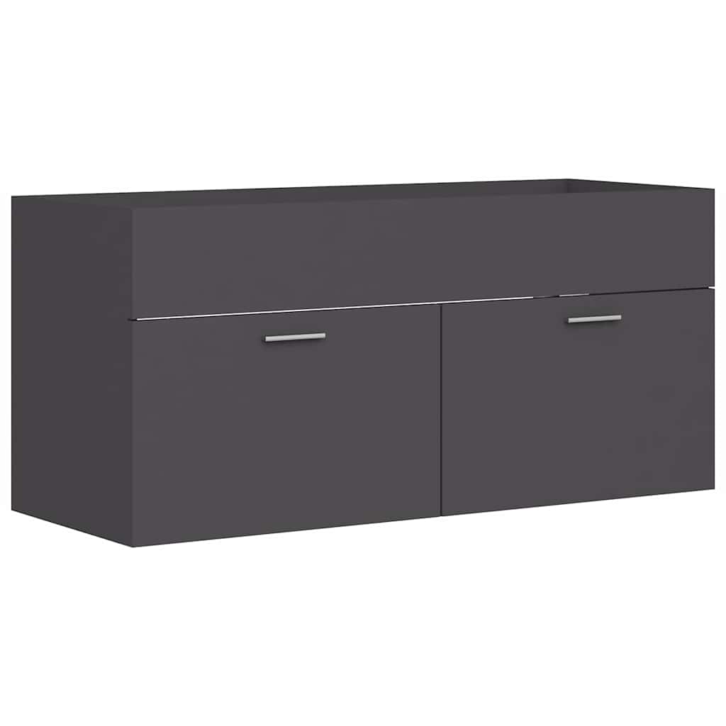 Badmöbel-Set Grau Holzwerkstoff