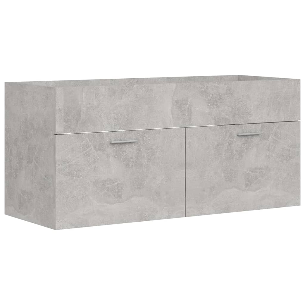 Badmöbel-Set Betongrau Holzwerkstoff