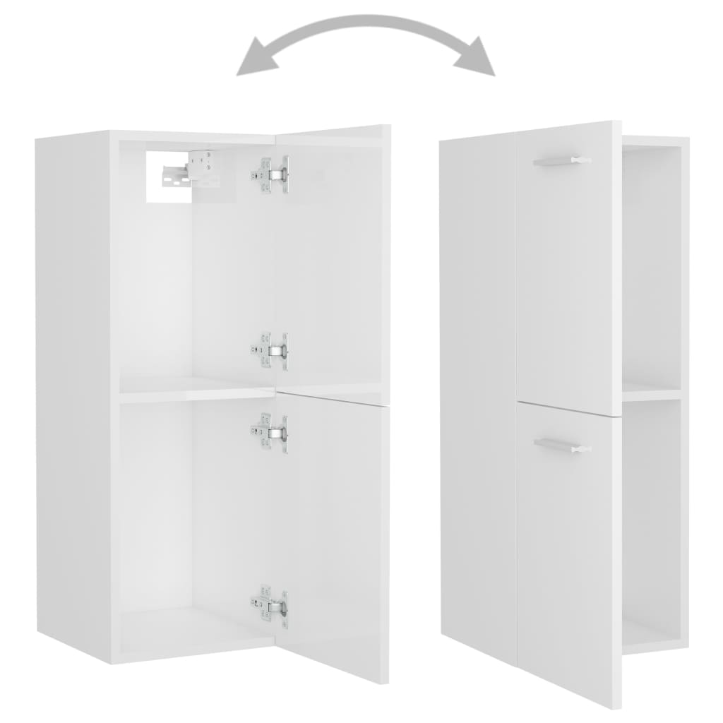 Badmöbel-Set Weiß Holzwerkstoff