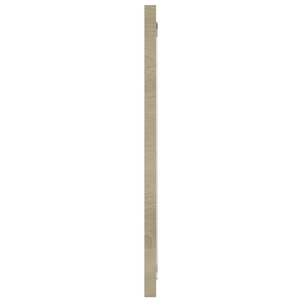 Badmöbel-Set Weiß und Sonoma-Eiche Holzwerkstoff