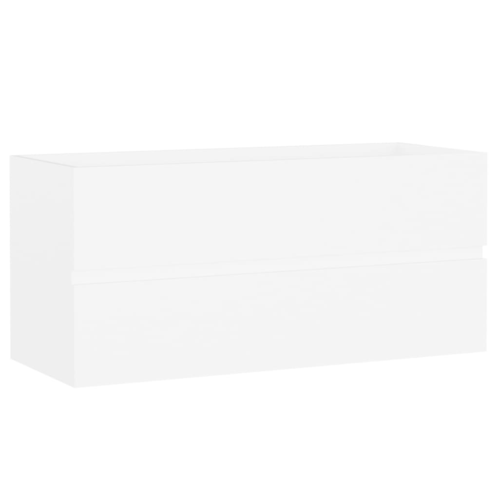 Badmöbel-Set Weiß Holzwerkstoff