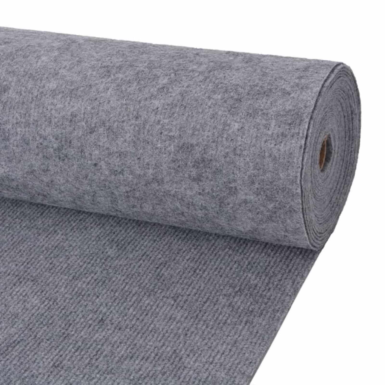 Teppich Grau 1,2 x 20 m Polyester