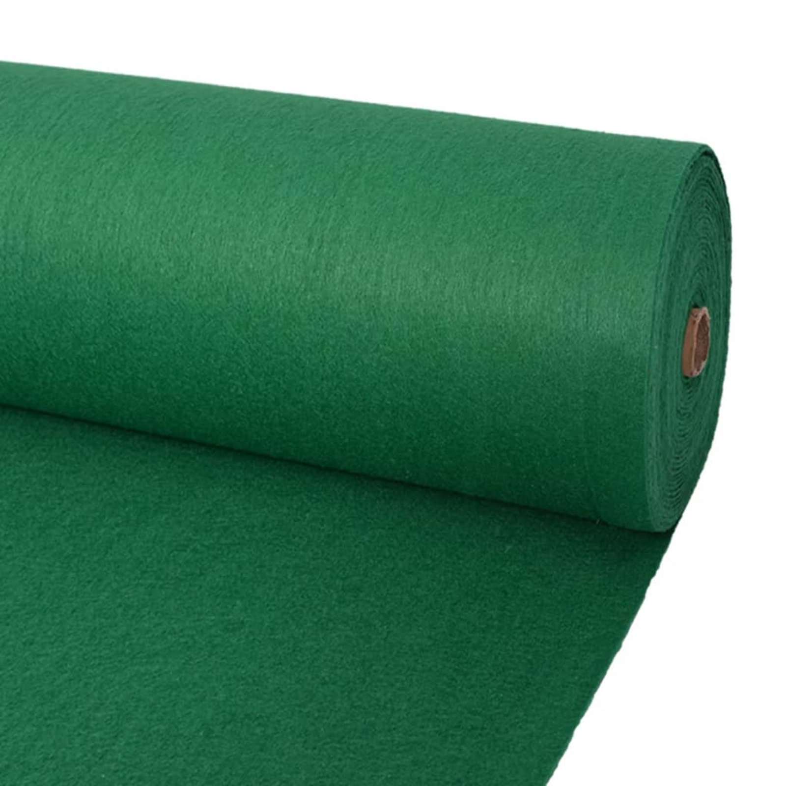 Teppich Uni Grün 1,2 x 12 m Polyester