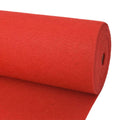 Teppich Uni Rot 1,2 x 12 m Polyester