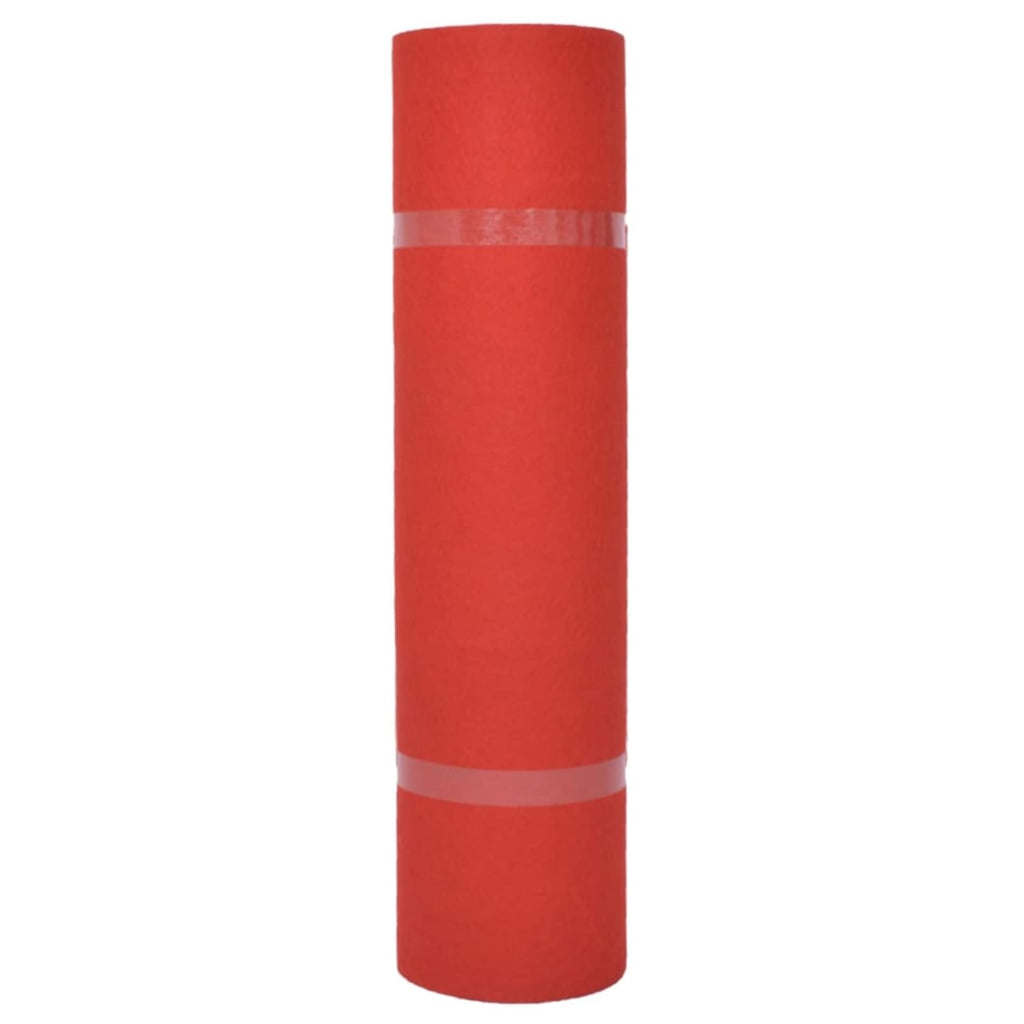 Teppich Uni Rot 1,2 x 12 m Polyester