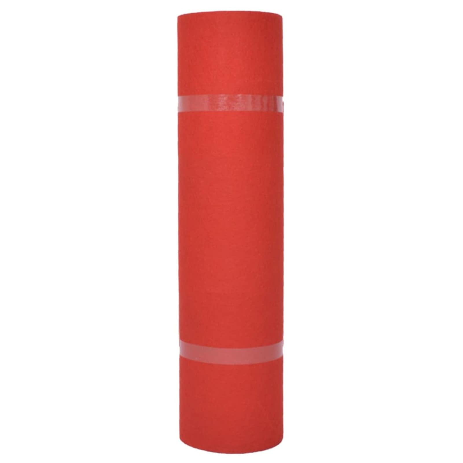 Teppich Uni Rot 1,2 x 12 m Polyester