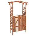 Pergola mit Tor 116x40x204 cm Massivholz Tanne