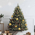 60-tlg. Weihnachtskugeln mit Weihnachtsbaumspitze 150 LEDs
