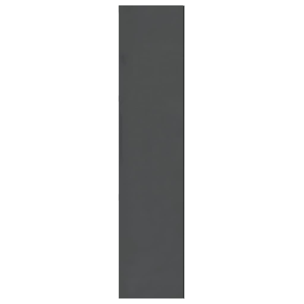 Bad-Spiegelschrank 60x15x75 cm MDF Glänzendes Grau