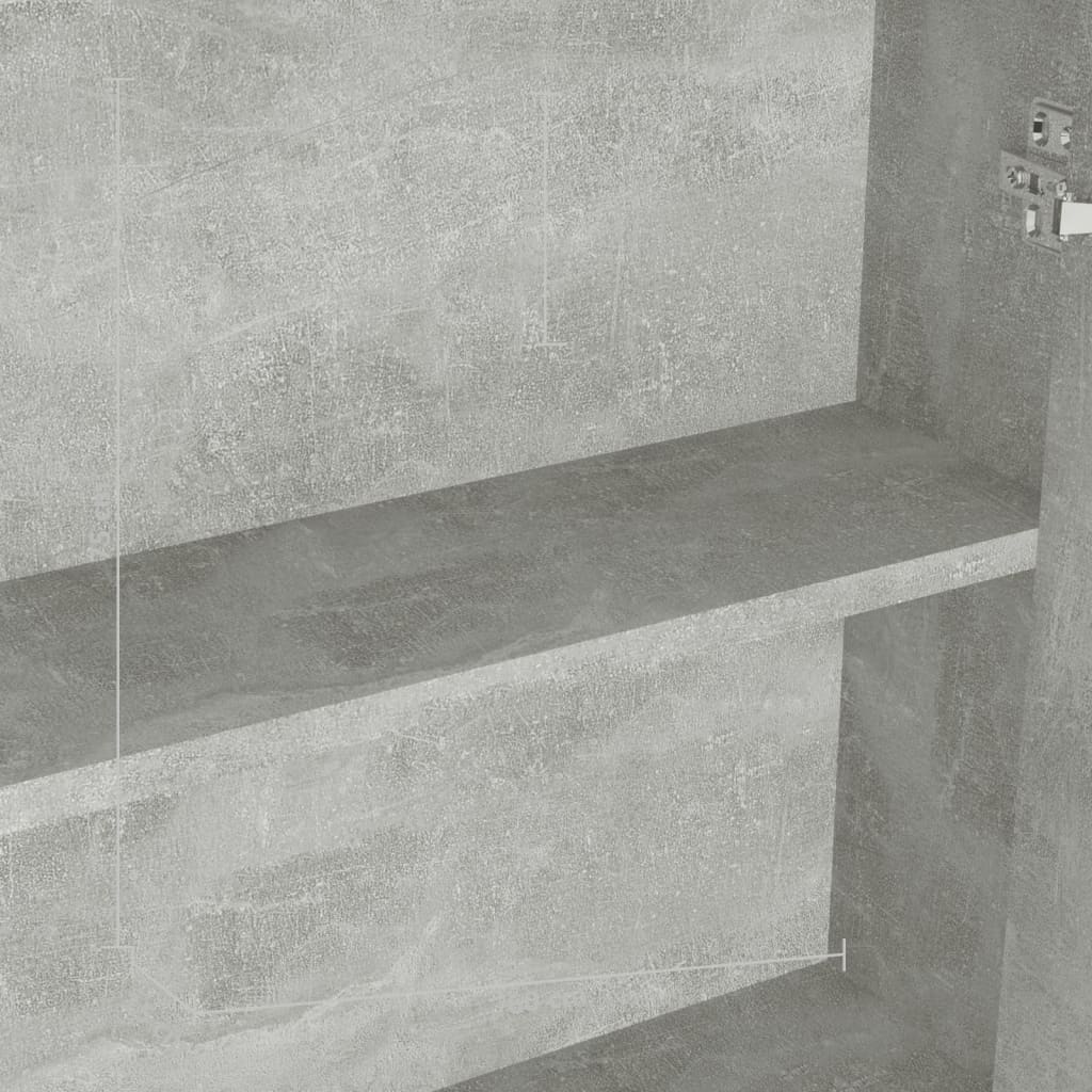 Bad-Spiegelschrank 60x15x75 cm MDF Betongrau