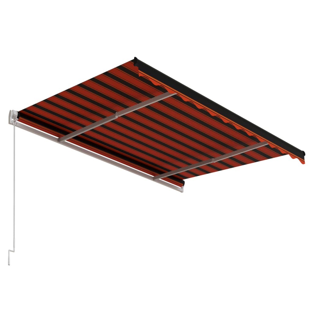 Markise Automatisch Einziehbar 300x250 cm Orange und Braun