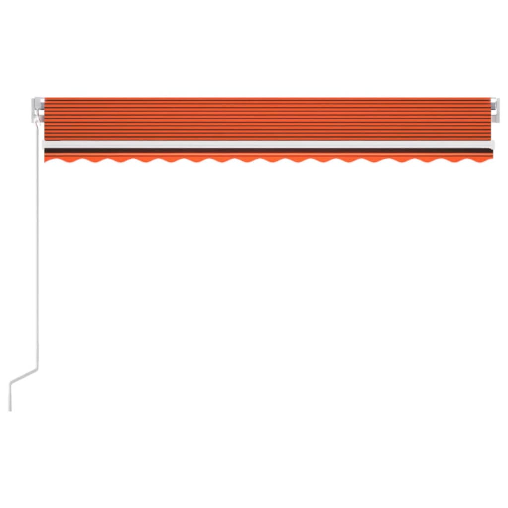 Markise Manuell Einziehbar 400x300 cm Orange und Braun