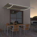 Automatische Markise mit LED Windsensor 400x300 cm Creme