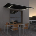 Automatische Markise mit LED Windsensor 400x300 cm Anthrazit
