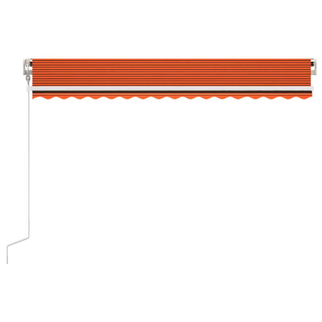 Markise Automatisch Einziehbar 450x300 cm Orange und Braun