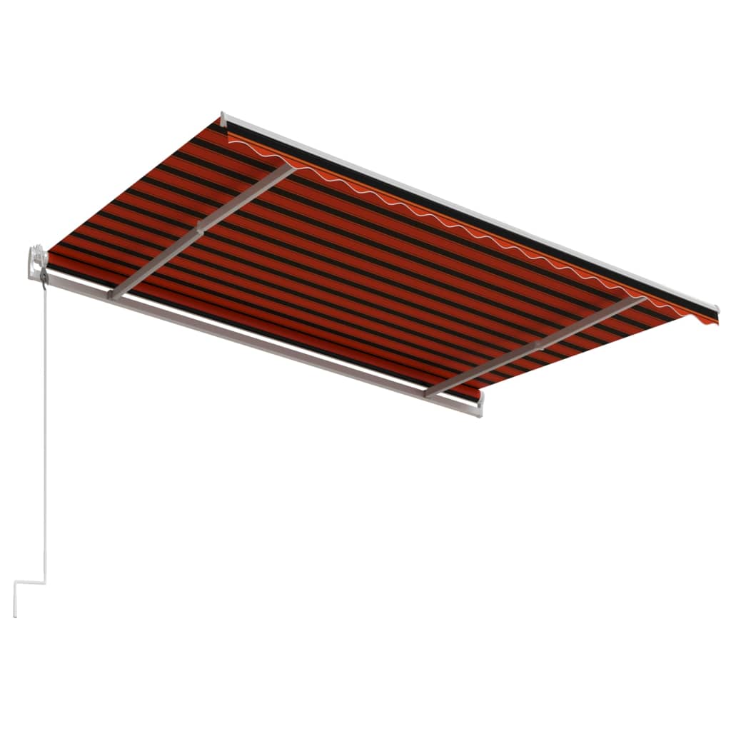 Markise Automatisch Einziehbar 450x300 cm Orange und Braun