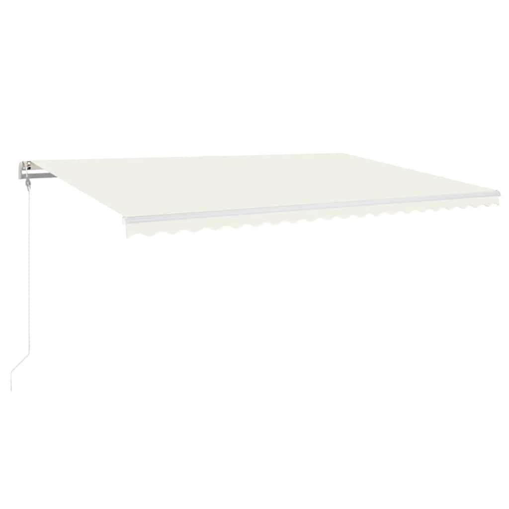 Automatische Markise mit LED Windsensor 500x300 cm Creme
