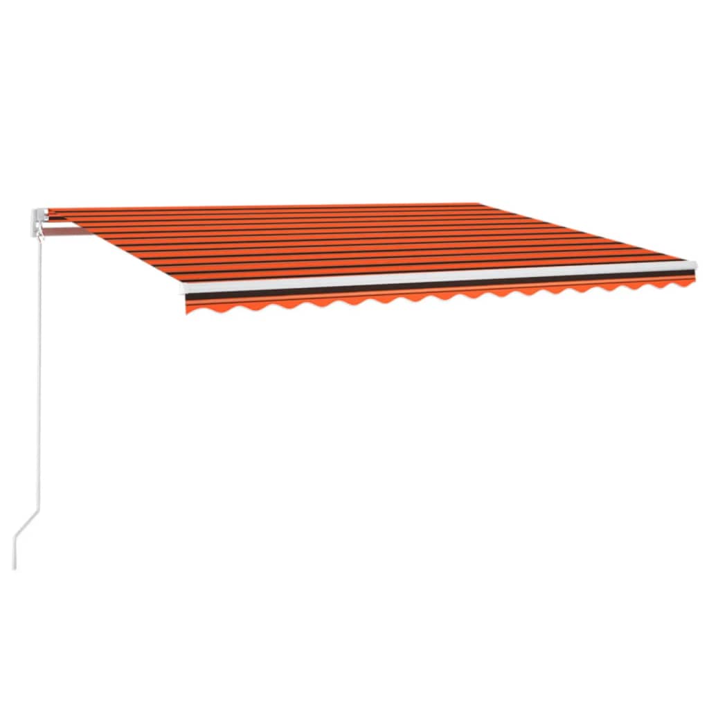 Markise Manuell Einziehbar 400x350 cm Orange und Braun