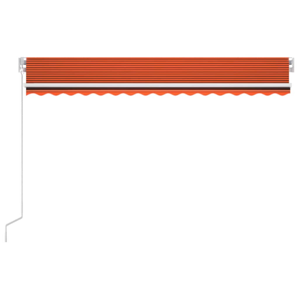 Markise Manuell Einziehbar 400x350 cm Orange und Braun