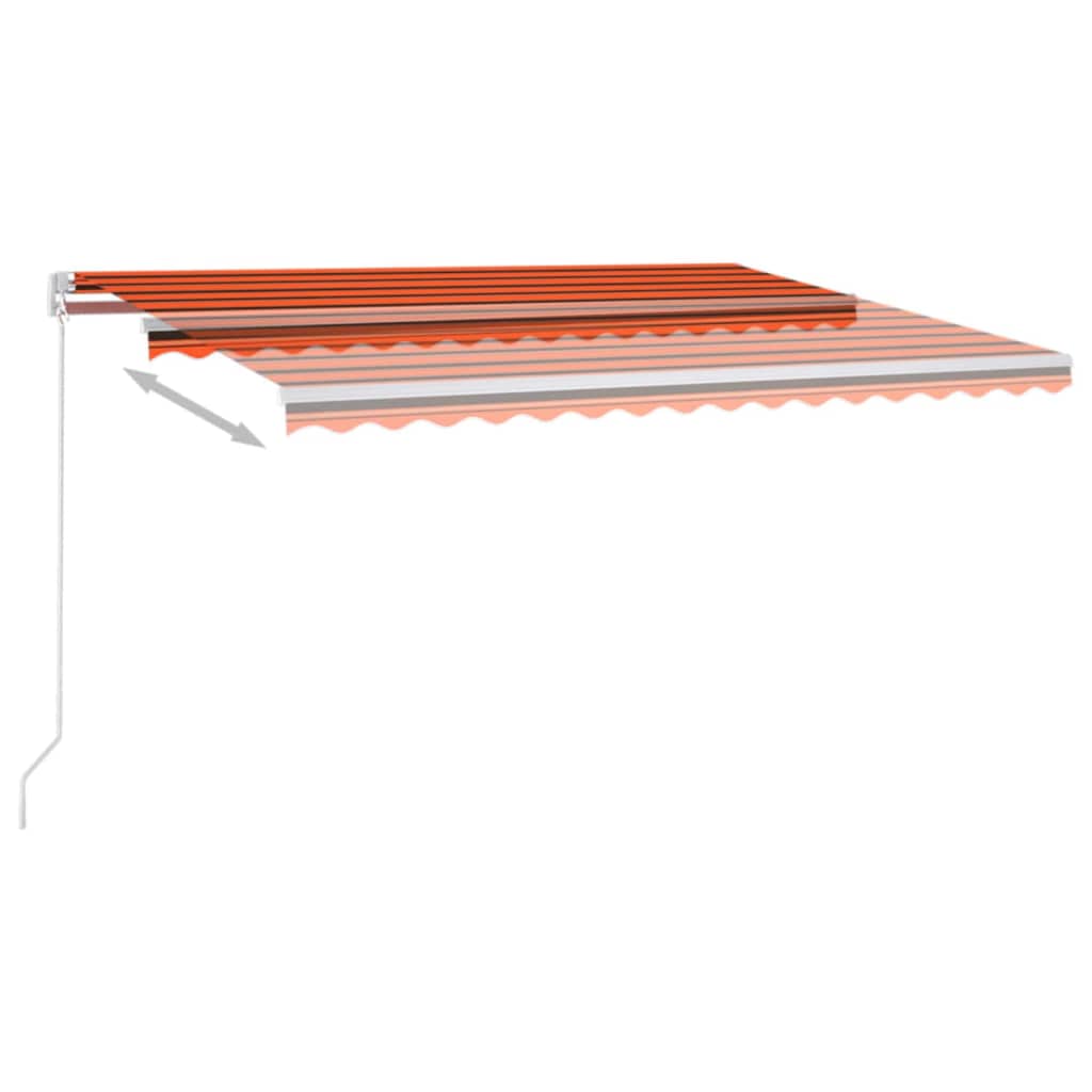 Markise Manuell Einziehbar 400x350 cm Orange und Braun