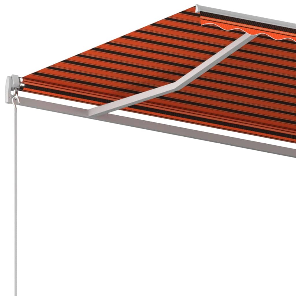 Markise Manuell Einziehbar 400x350 cm Orange und Braun