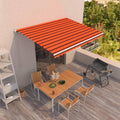 Markise Manuell Einziehbar 400x350 cm Orange und Braun