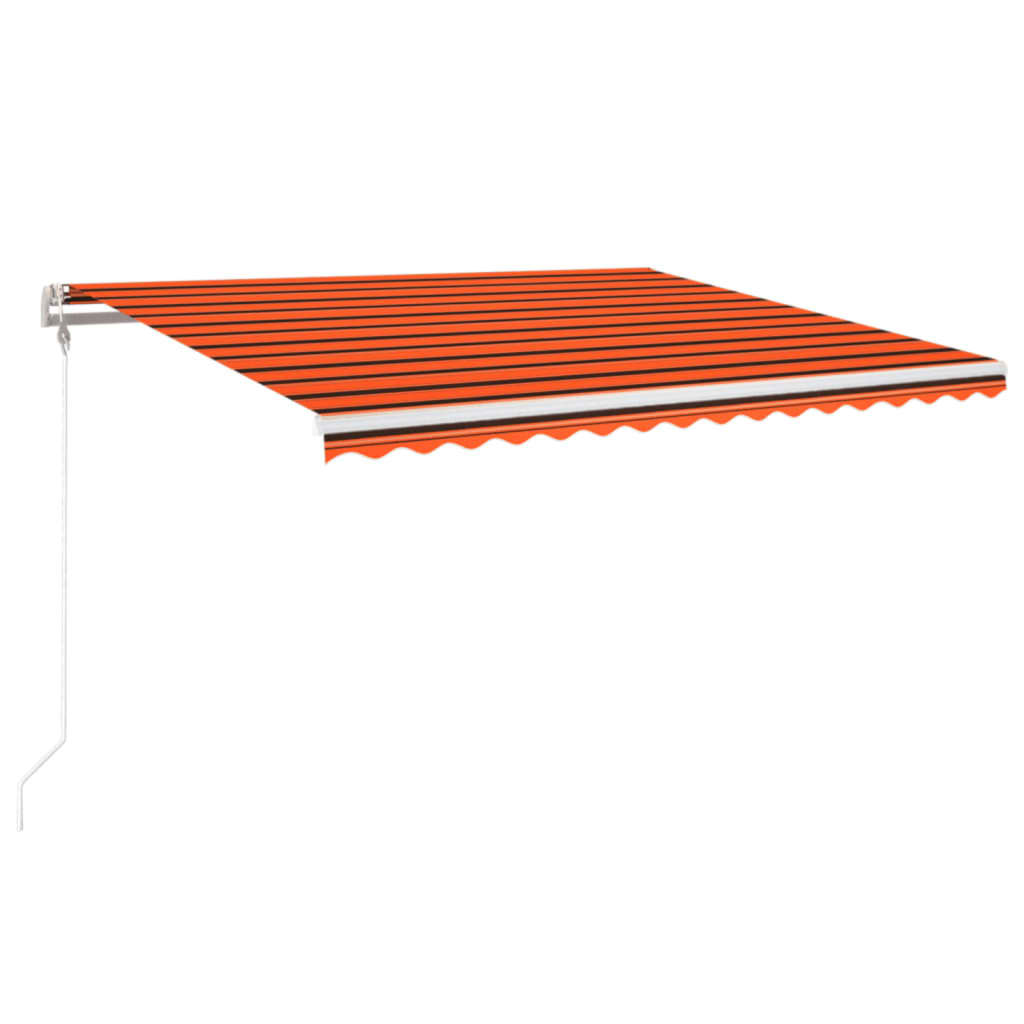 Markise Automatisch Einziehbar 400x350 cm Orange und Braun