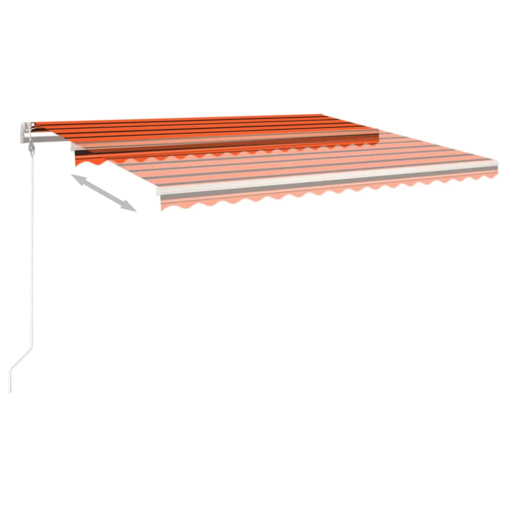 Markise Automatisch Einziehbar 400x350 cm Orange und Braun