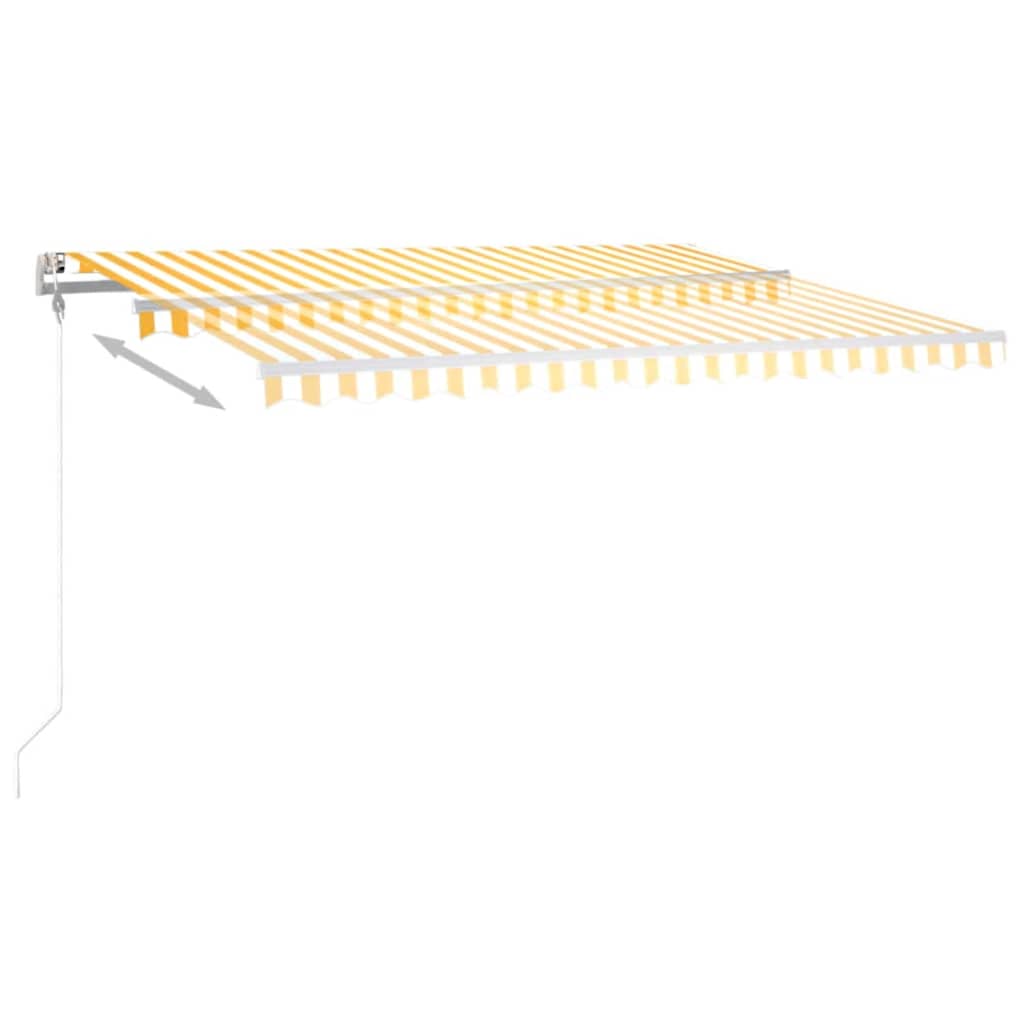 Automatische Markise mit LED & Windsensor 400x350 Gelb/Weiß